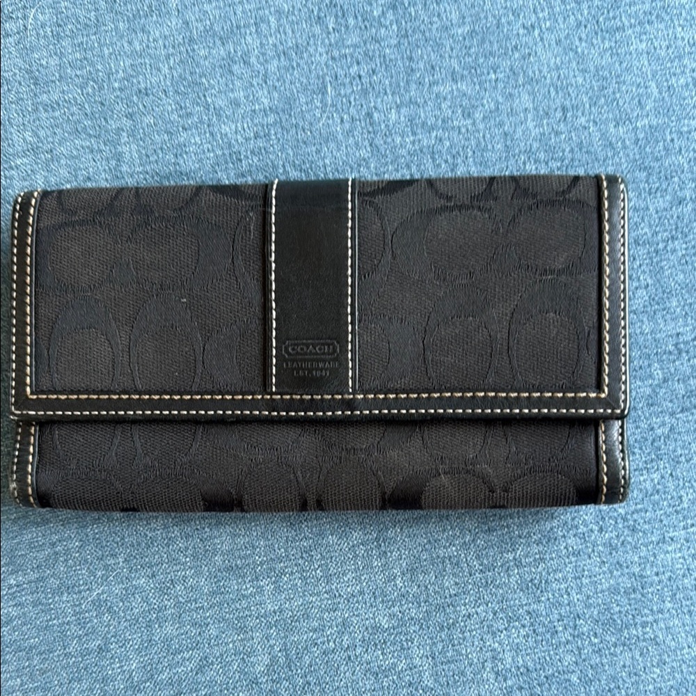 Coach Black Signature Wallet